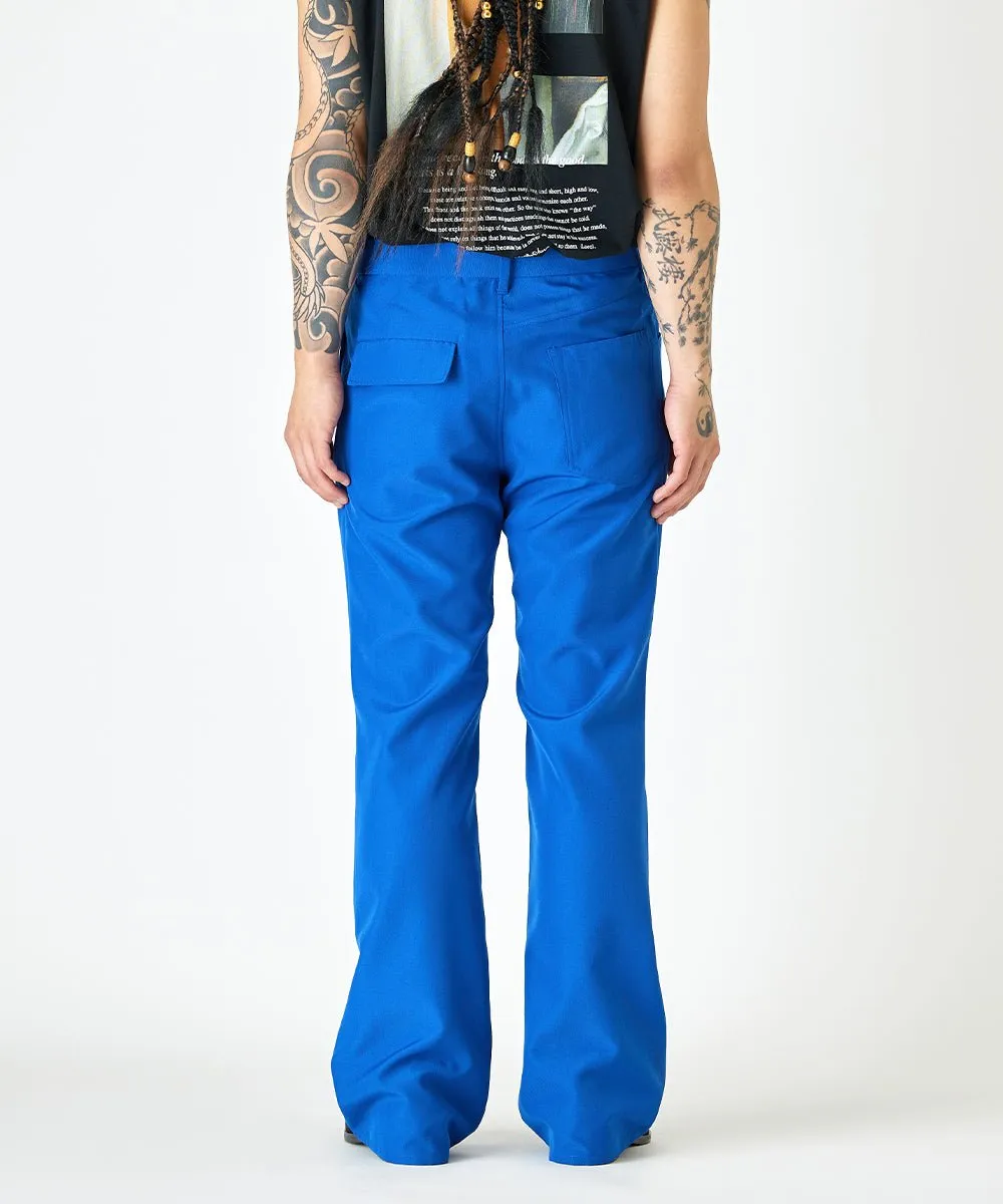 【60%OFF】Flared slim trouser - BLUE