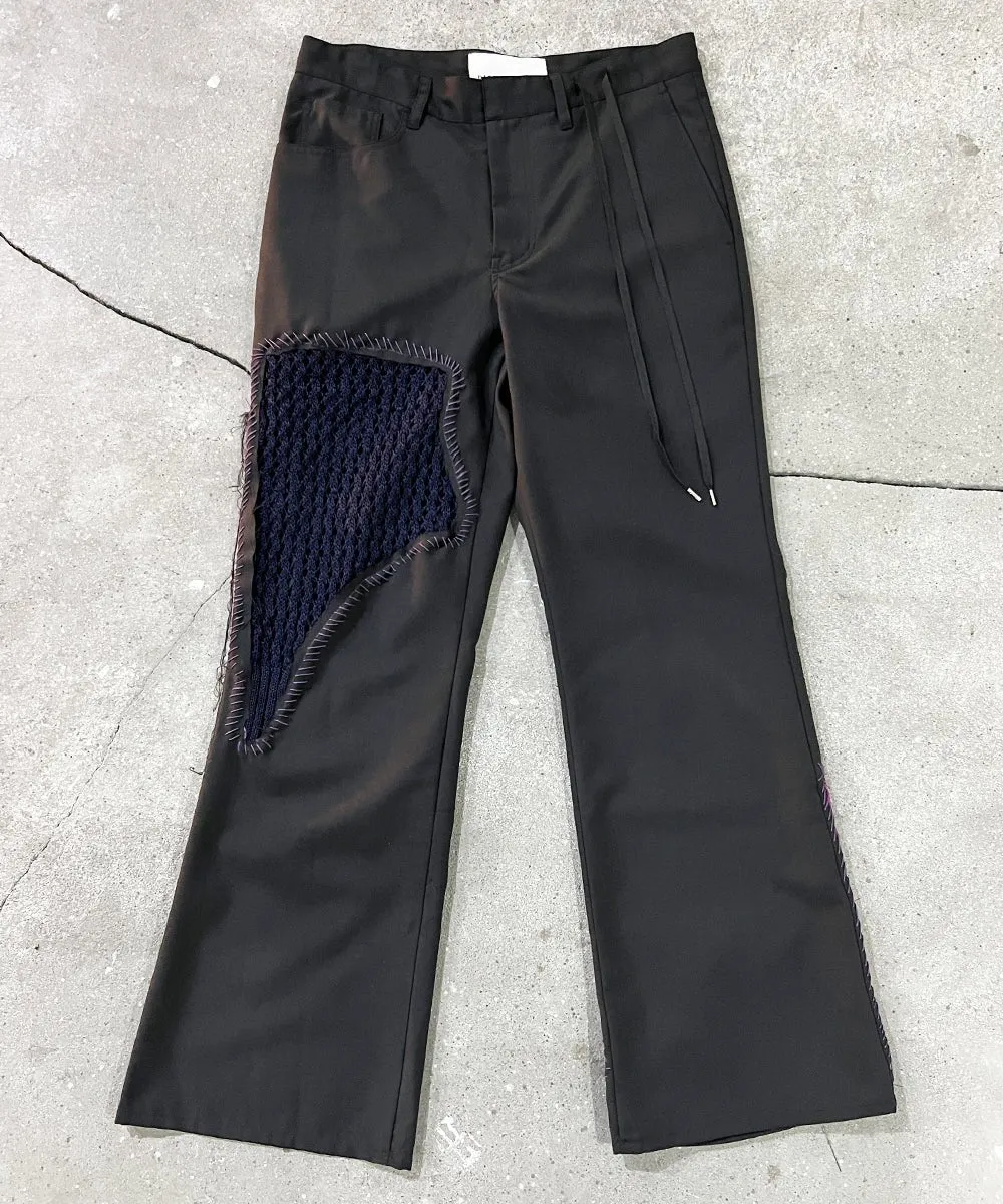 【60%OFF】Patchwork Flared trouser - BLACK03