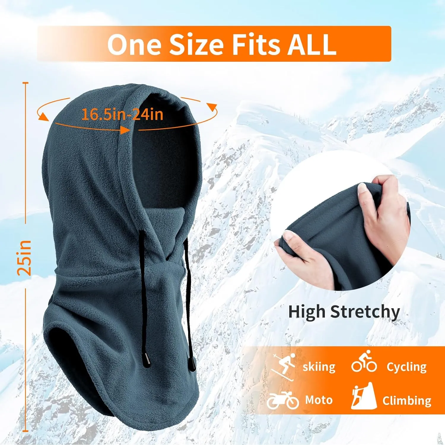 Balaclava Chapeau Cagoule Ski Masque en Polaire - Fitnessterapy