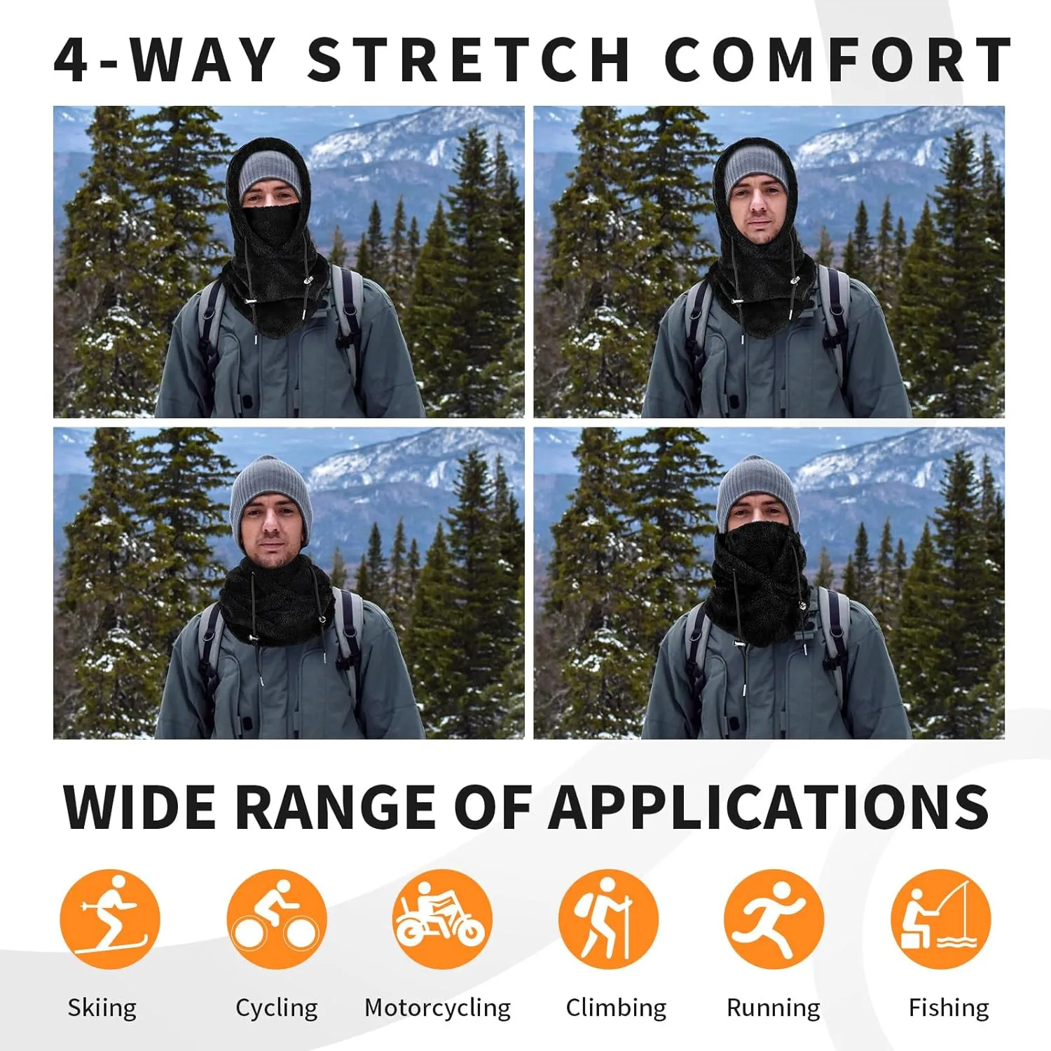 Balaclava Chapeau Cagoule Ski Masque en Polaire - Fitnessterapy