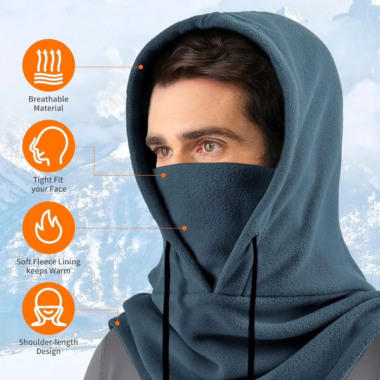 Balaclava Chapeau Cagoule Ski Masque en Polaire - Fitnessterapy