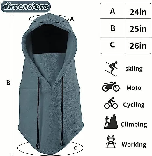 Balaclava Chapeau Cagoule Ski Masque en Polaire - Fitnessterapy