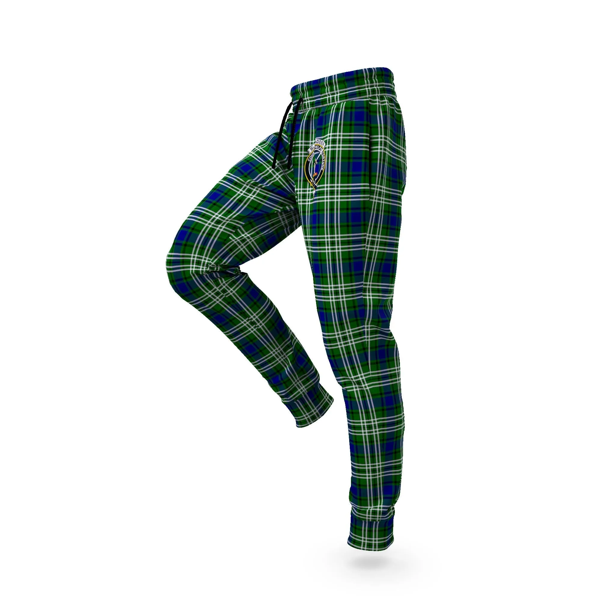 Blackadder Tartan Joggers Pants with Family Crest