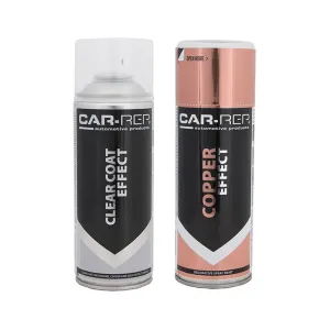 CAR-REP Effect Acrylic Indoor Paint 400ml Copper   Clear Bundle