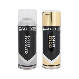 CAR-REP Effect Acrylic Indoor Paint 400ml Gold   Clear Bundle