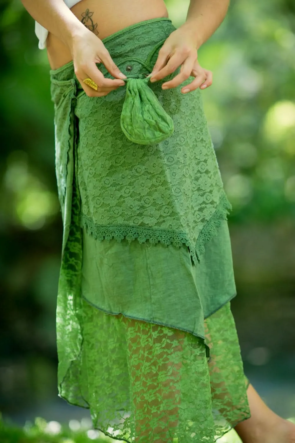 Cotton Crochet Layered Skirt - Wholesale
