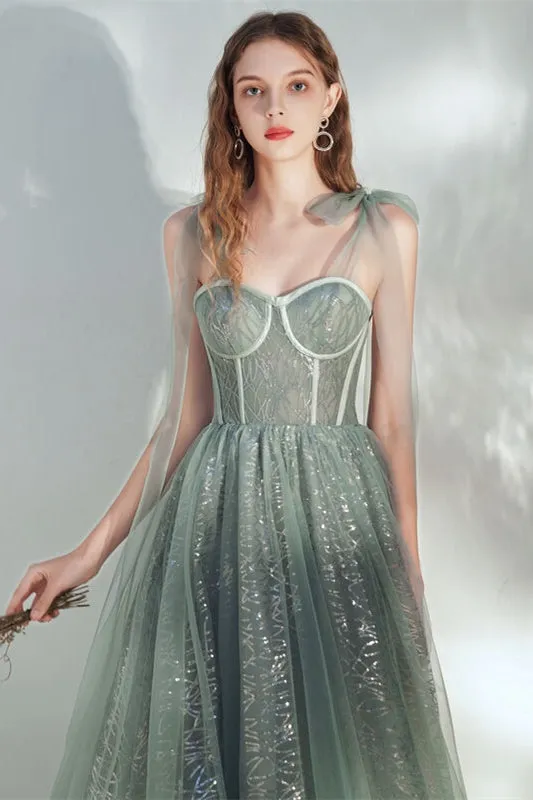Cyan Midi Dress with Shoulders