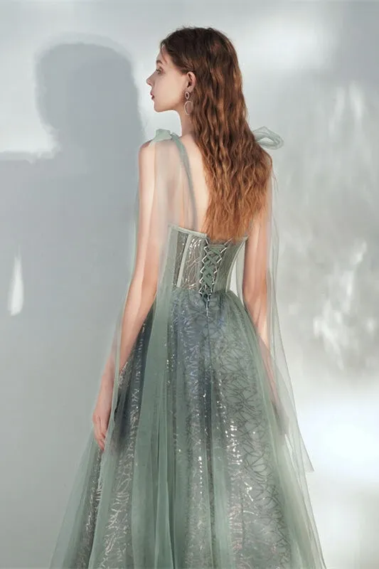 Cyan Midi Dress with Shoulders