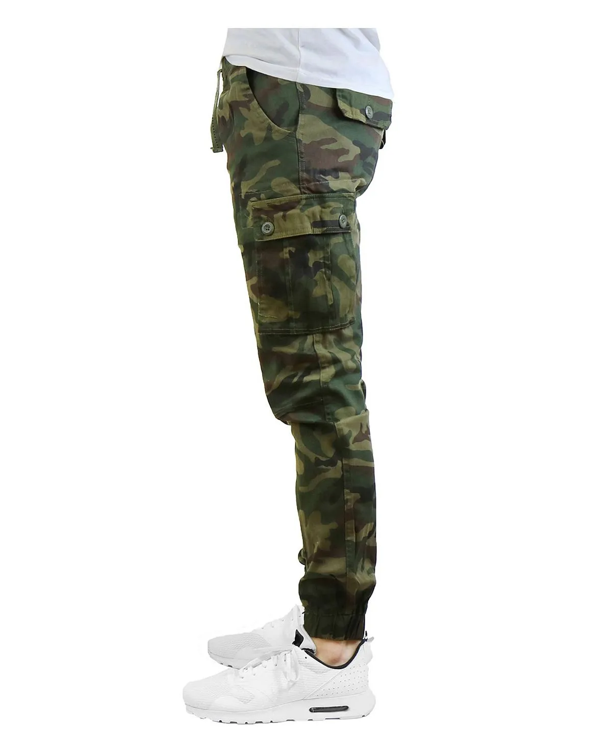 Galaxy By Harvic Men's Cotton Stretch Twill Cargo Joggers