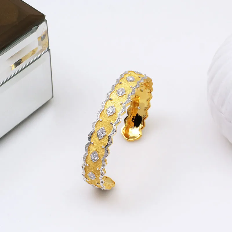 Gold Baroque Cuff Bracelet