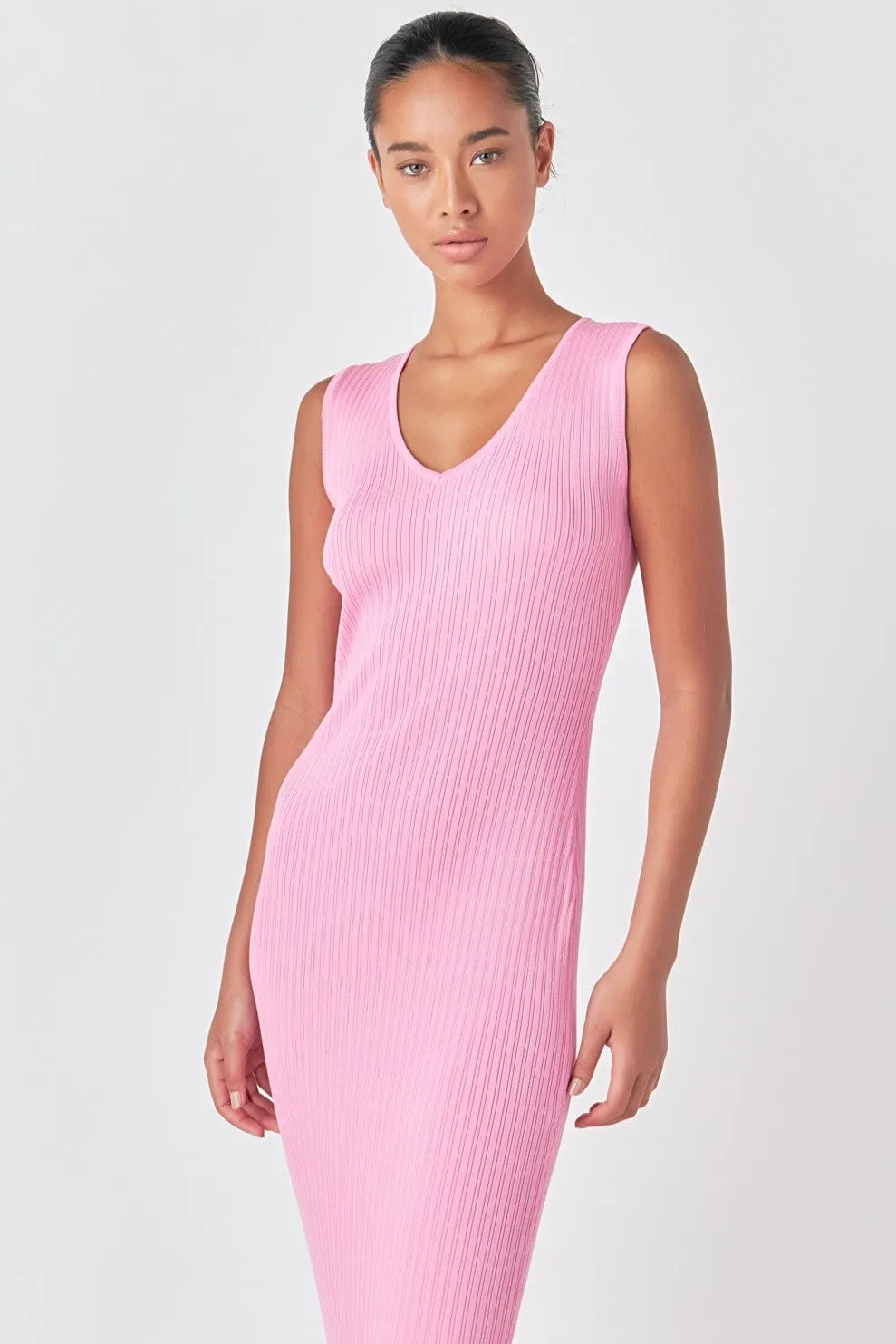 Grey Lab - Ribbed Sleeveless Maxi Dress