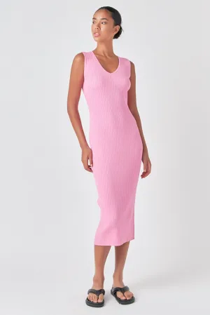 Grey Lab - Ribbed Sleeveless Maxi Dress