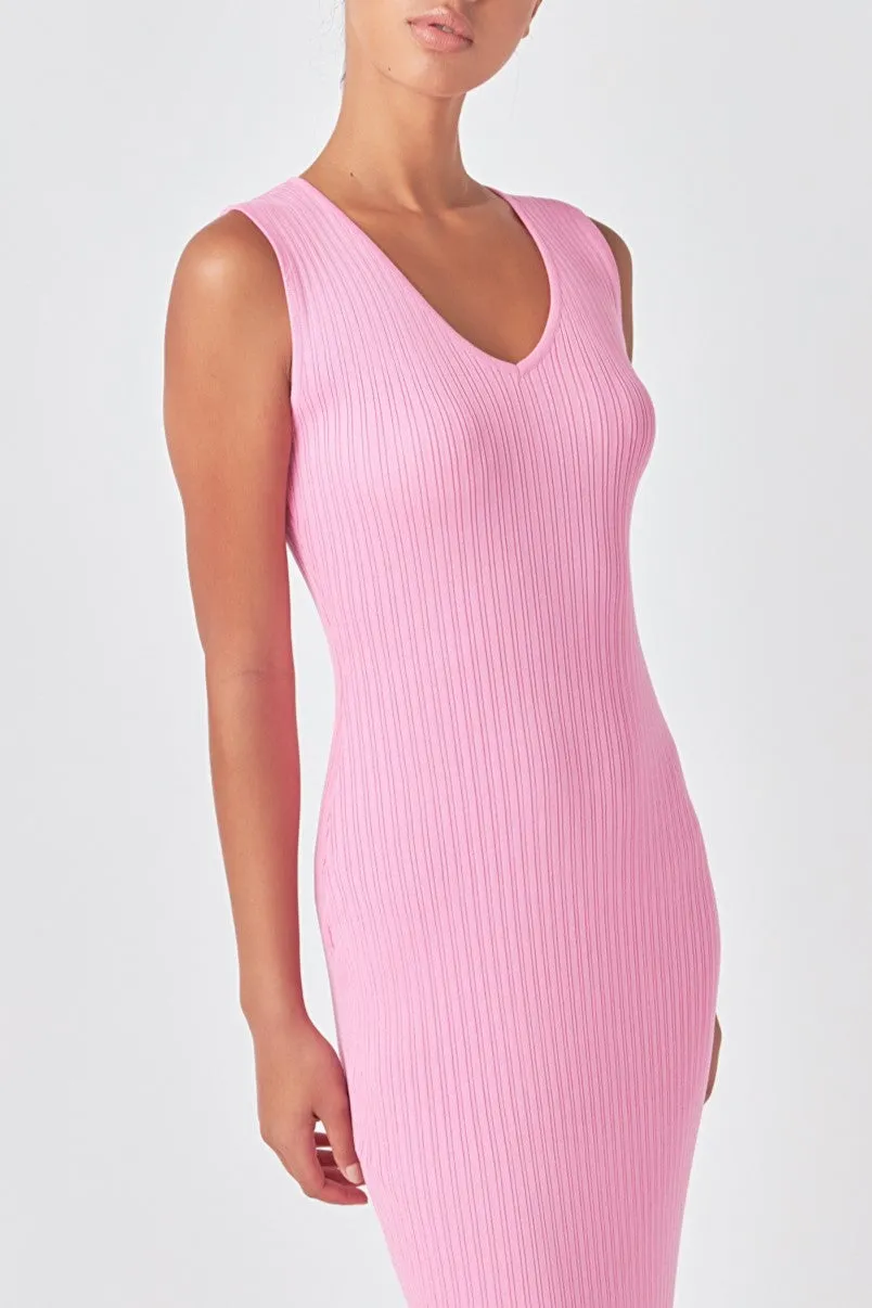 Grey Lab - Ribbed Sleeveless Maxi Dress