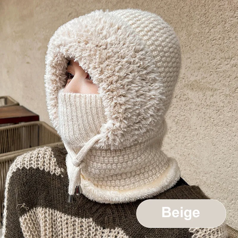 Hot Sale 49% OFFWomen's Winter One-Piece Knitted Beanie Scarf Mask 3-in-1 Balaclava