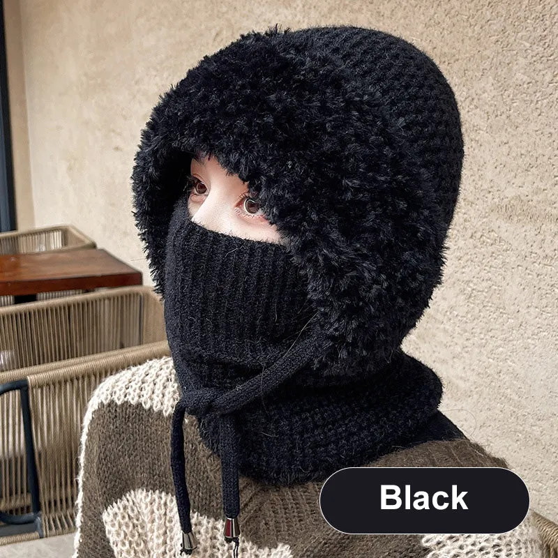 Hot Sale 49% OFFWomen's Winter One-Piece Knitted Beanie Scarf Mask 3-in-1 Balaclava