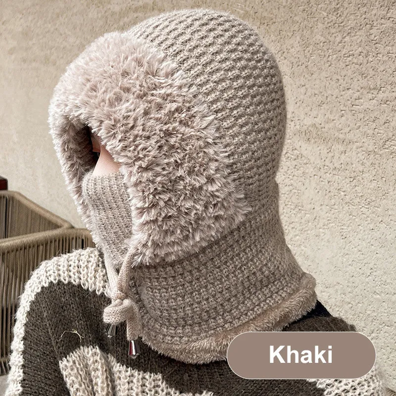 Hot Sale 49% OFFWomen's Winter One-Piece Knitted Beanie Scarf Mask 3-in-1 Balaclava
