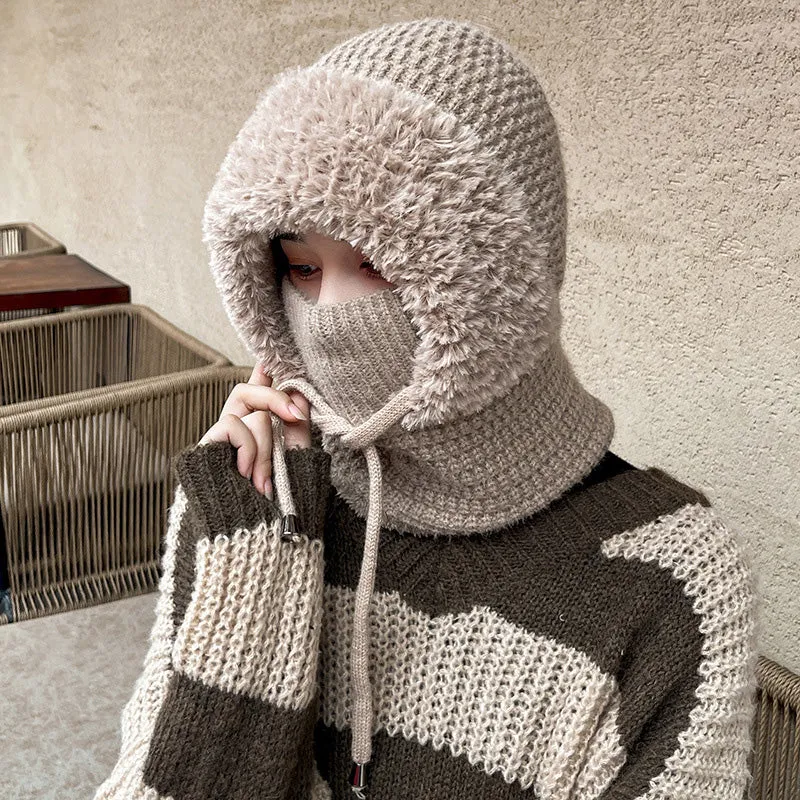 Hot Sale 49% OFFWomen's Winter One-Piece Knitted Beanie Scarf Mask 3-in-1 Balaclava