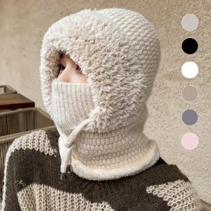 Hot Sale 49% OFFWomen's Winter One-Piece Knitted Beanie Scarf Mask 3-in-1 Balaclava