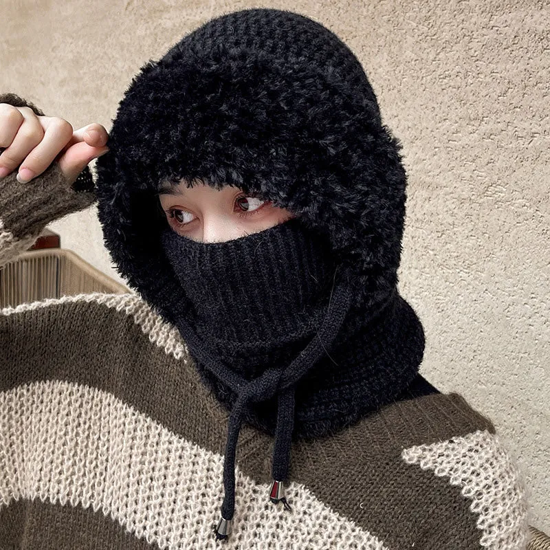Hot Sale 49% OFFWomen's Winter One-Piece Knitted Beanie Scarf Mask 3-in-1 Balaclava