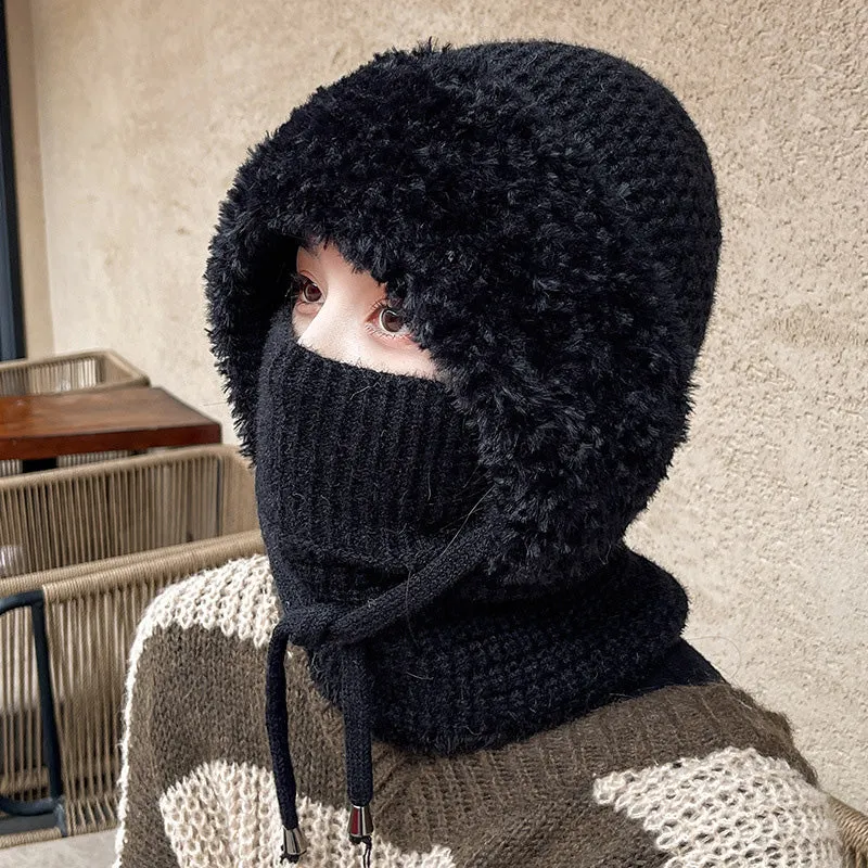 Hot Sale 49% OFFWomen's Winter One-Piece Knitted Beanie Scarf Mask 3-in-1 Balaclava
