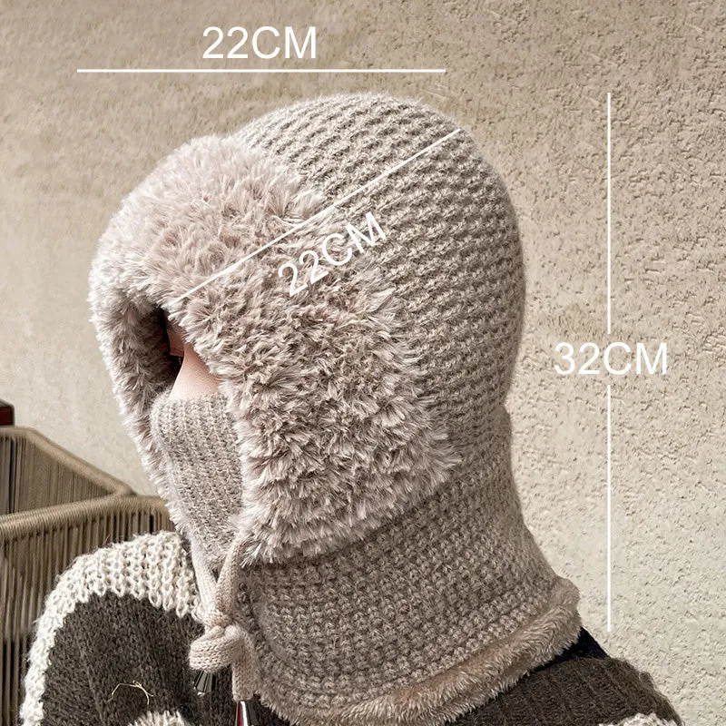 Hot Sale 49% OFFWomen's Winter One-Piece Knitted Beanie Scarf Mask 3-in-1 Balaclava