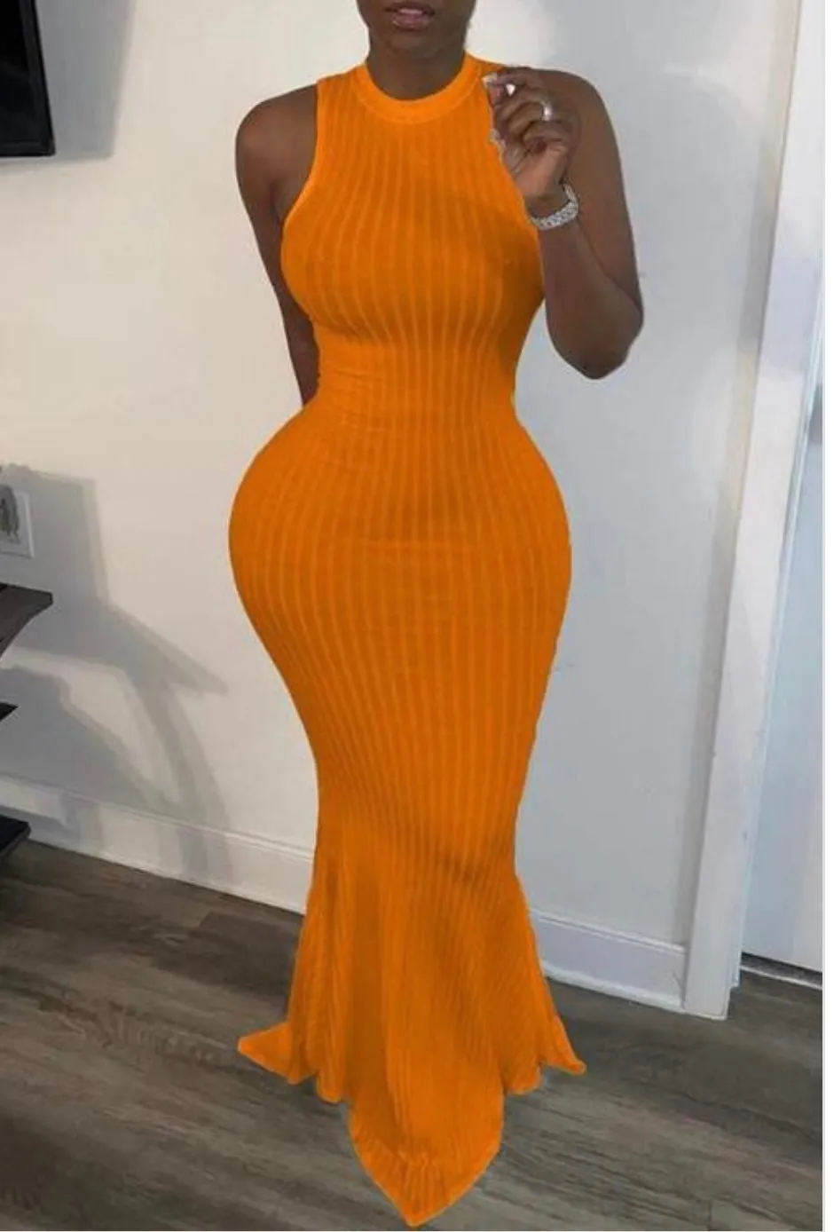 I Slay Maxi Dress- Orange