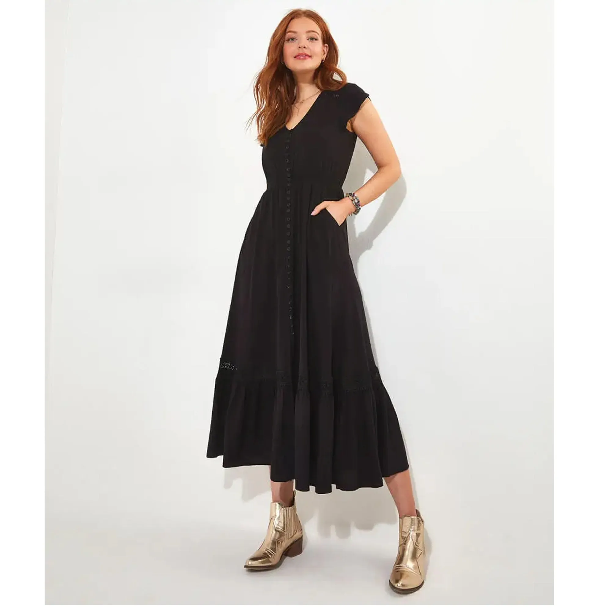 Joe Browns 8 Black The Ultimate Boho Maxi Dress