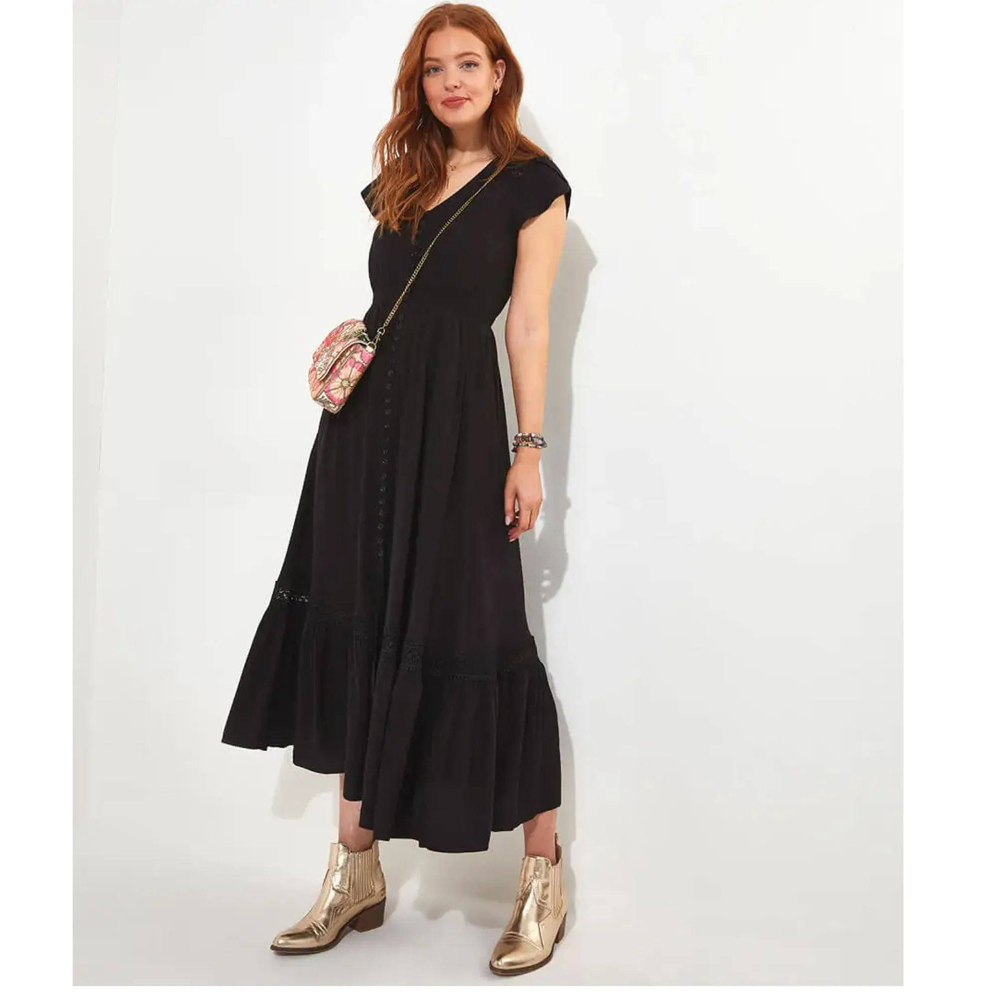 Joe Browns 8 Black The Ultimate Boho Maxi Dress