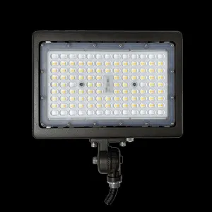 LED Color & Wattage Selectable Flood Light with Yoke Mount