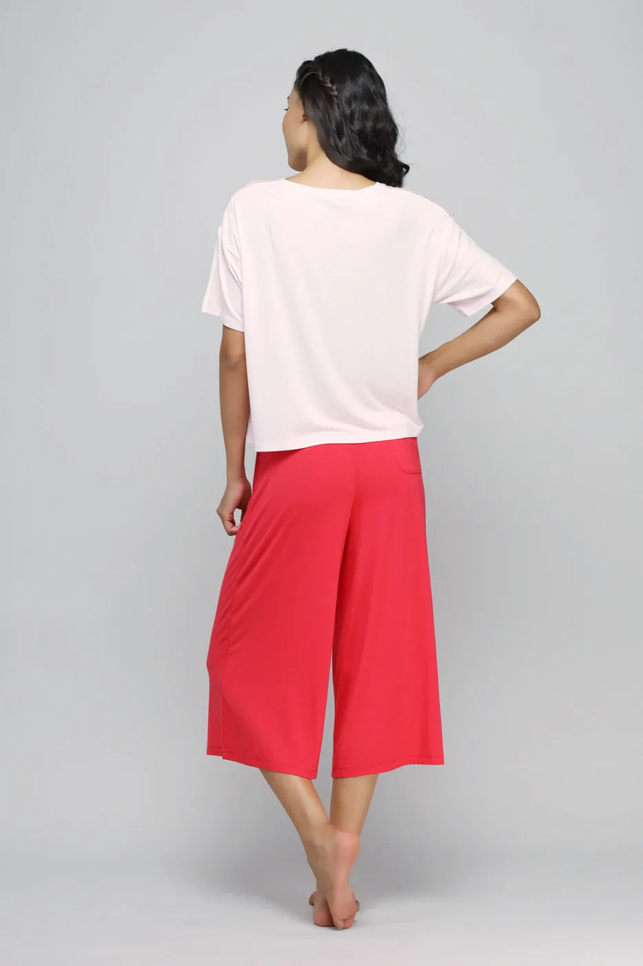 Love Red Culottes Set