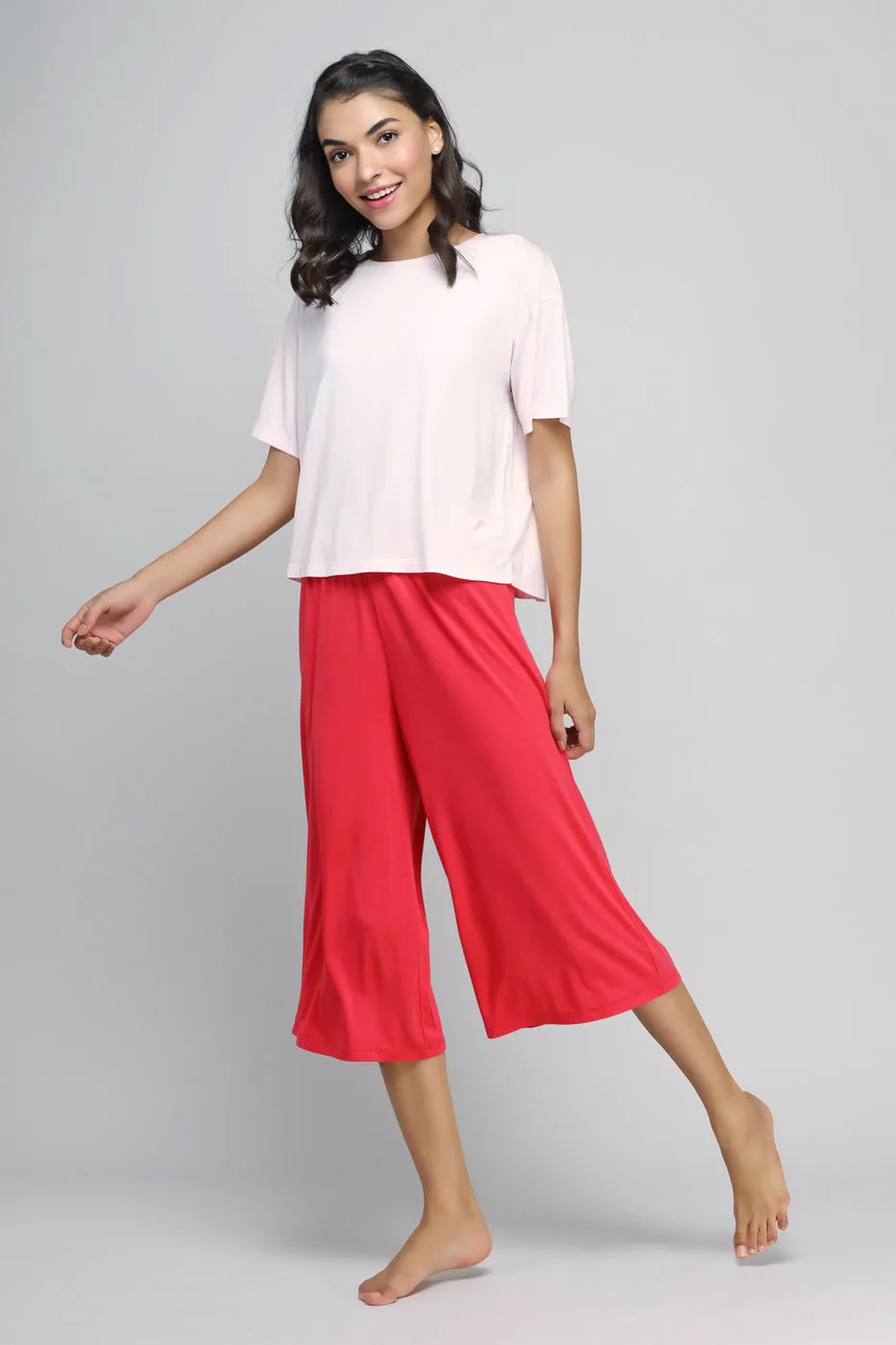 Love Red Culottes Set
