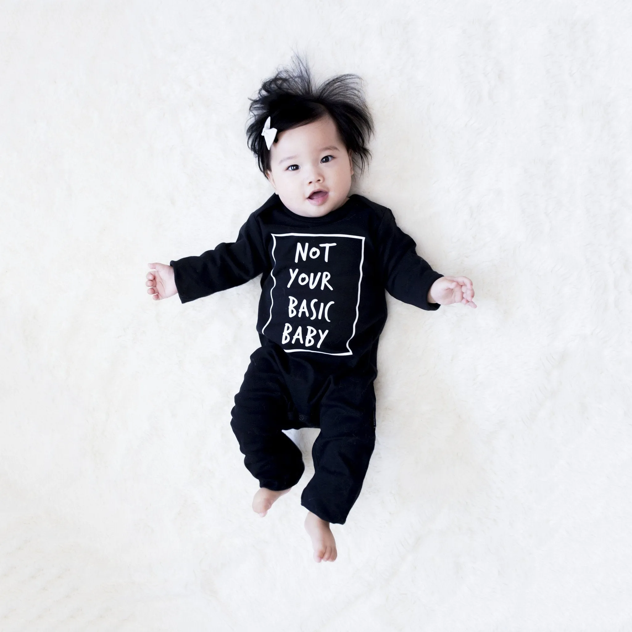 'Not Your Basic Baby' Romper Grey