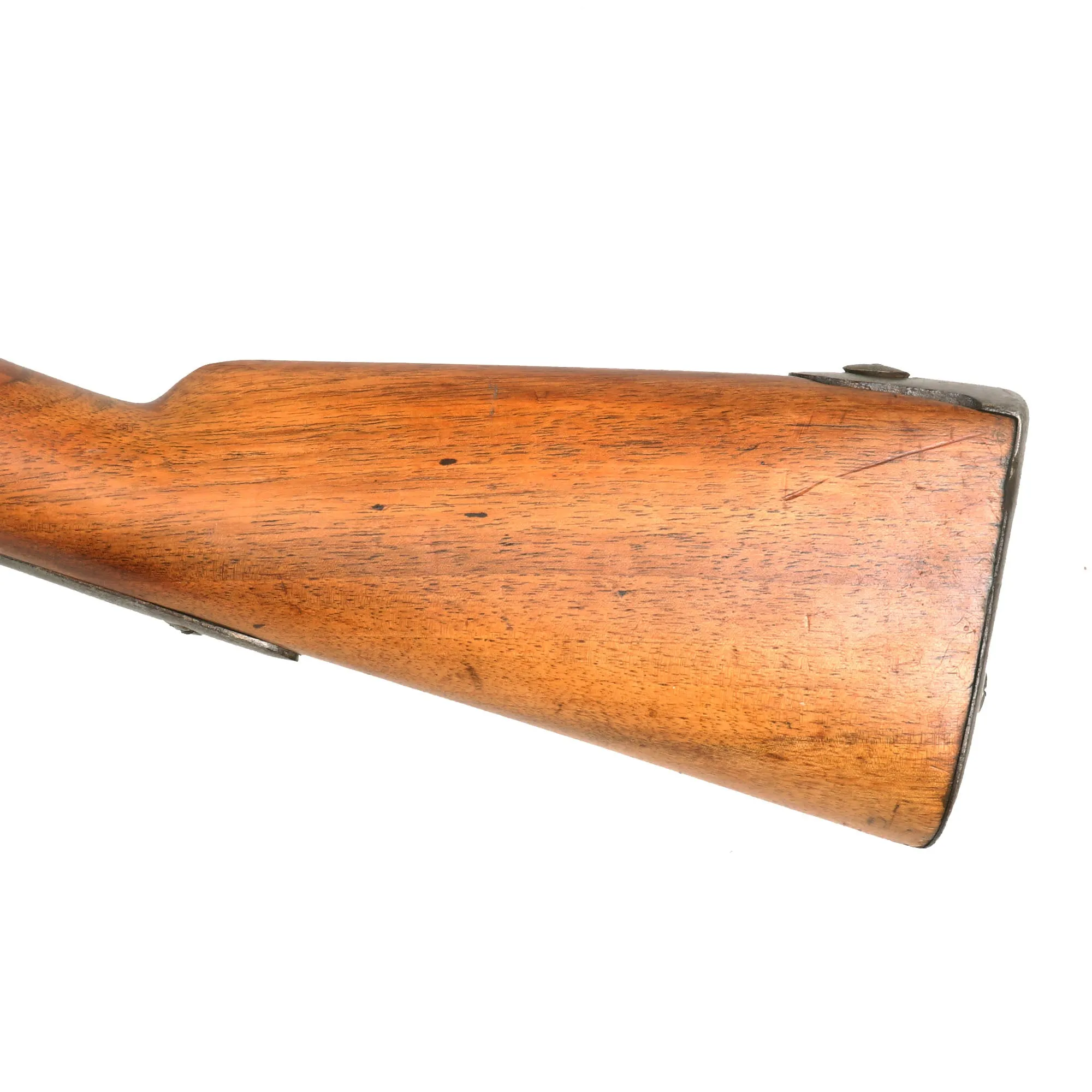 Original U.S. Civil War Era Swiss Model 1842 Smoothbore Percussion Musket Serial 832 - Stock Cut Under Band