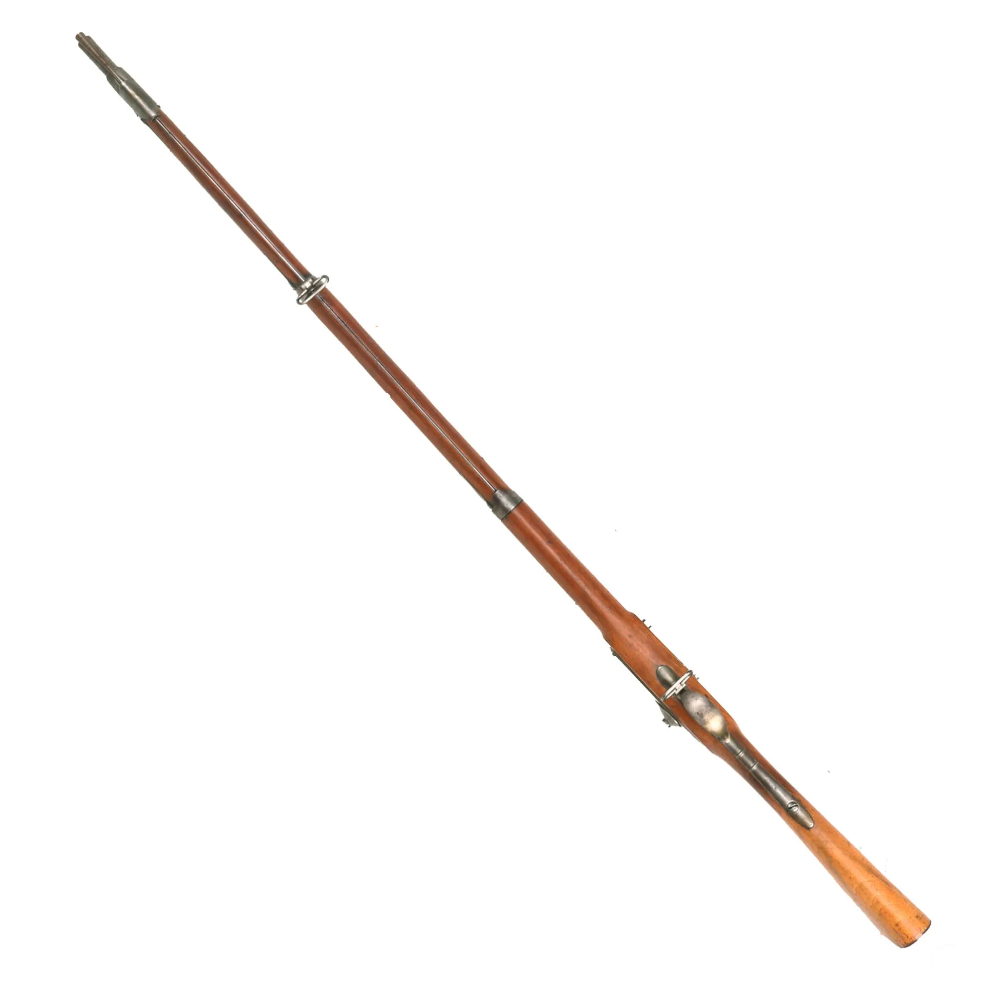 Original U.S. Civil War Era Swiss Model 1842 Smoothbore Percussion Musket Serial 832 - Stock Cut Under Band