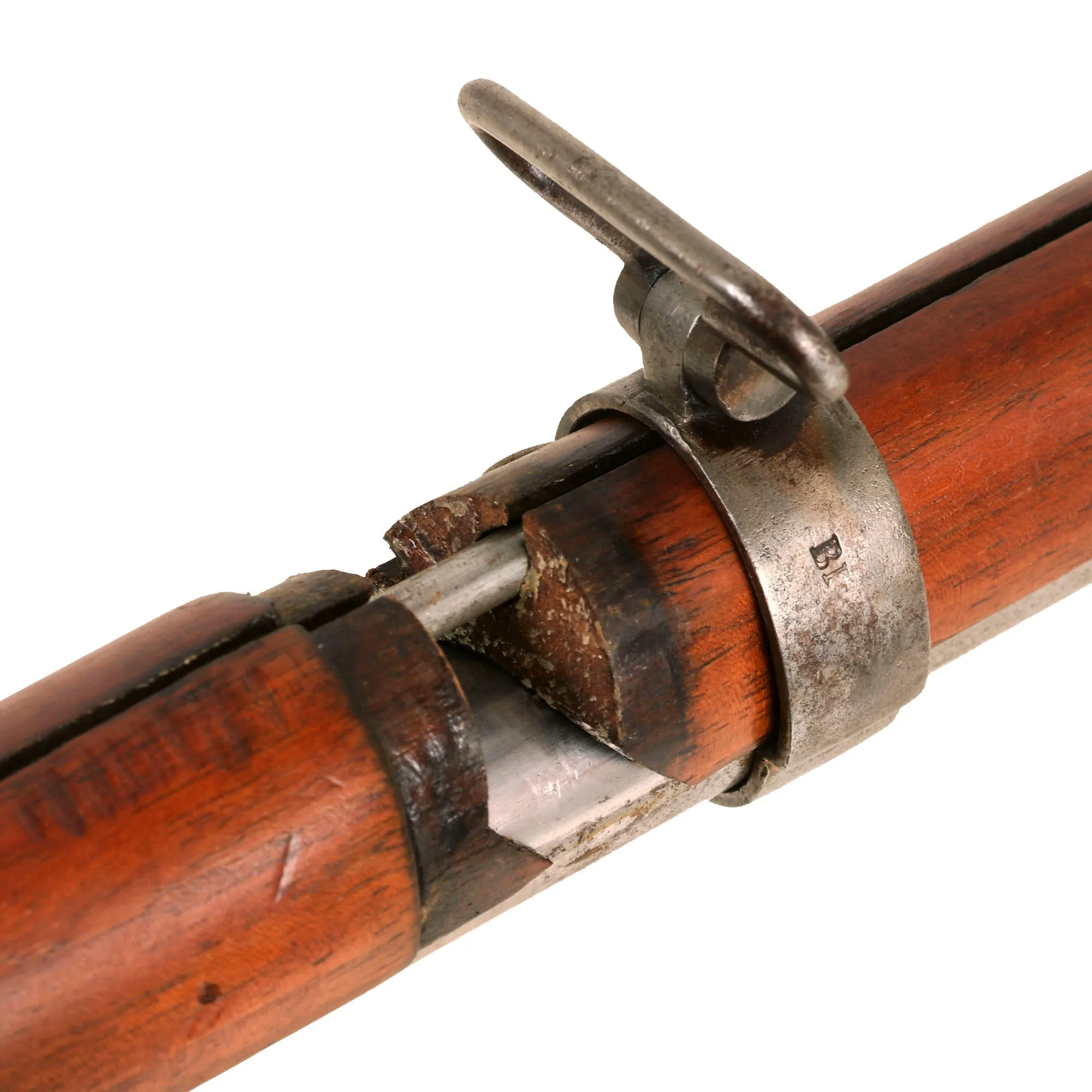Original U.S. Civil War Era Swiss Model 1842 Smoothbore Percussion Musket Serial 832 - Stock Cut Under Band