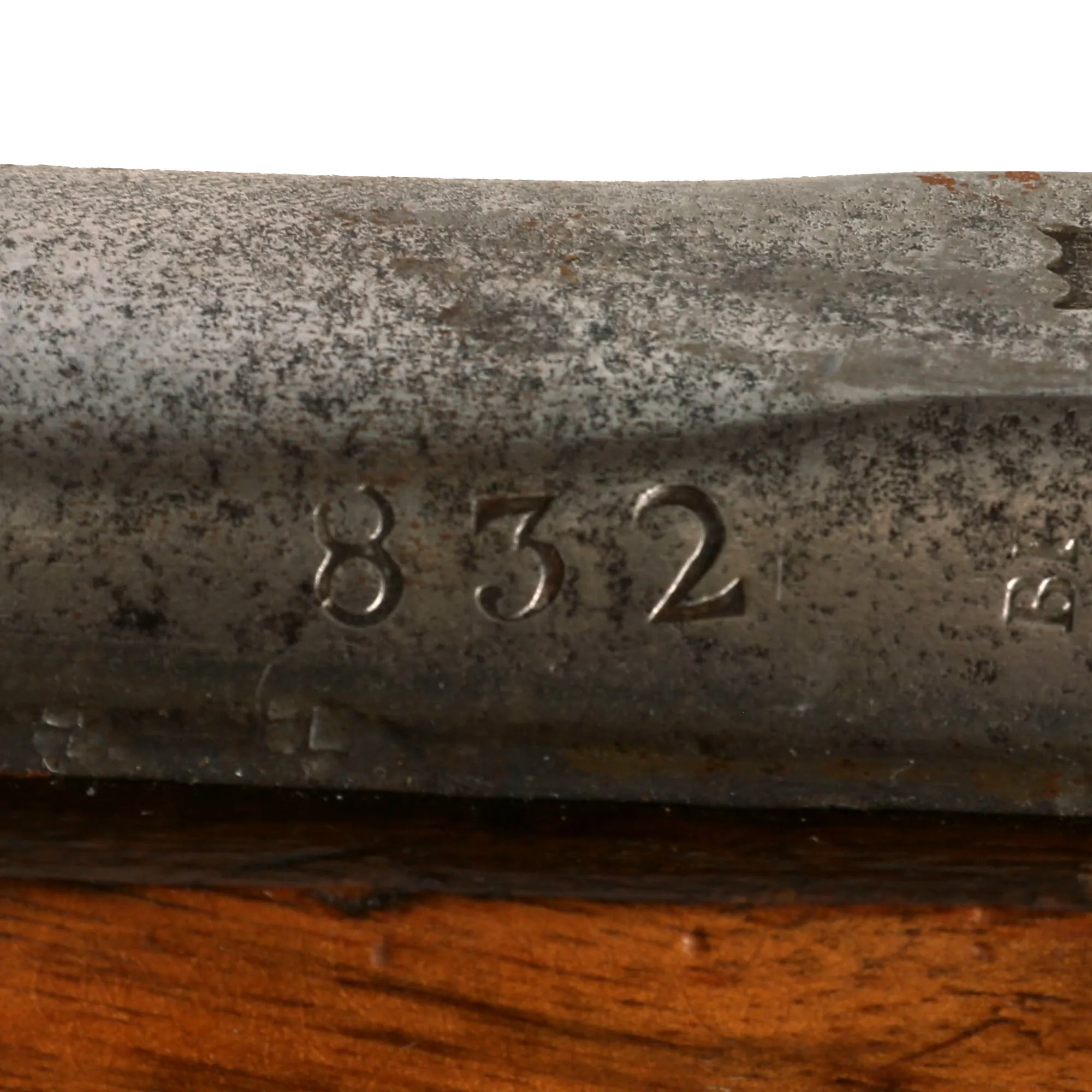 Original U.S. Civil War Era Swiss Model 1842 Smoothbore Percussion Musket Serial 832 - Stock Cut Under Band