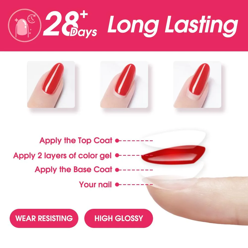Rosalind Mini Soak Off Professional Nail Art Gel Polish Set 24PCS Nail Art Design LED/UV Lamp