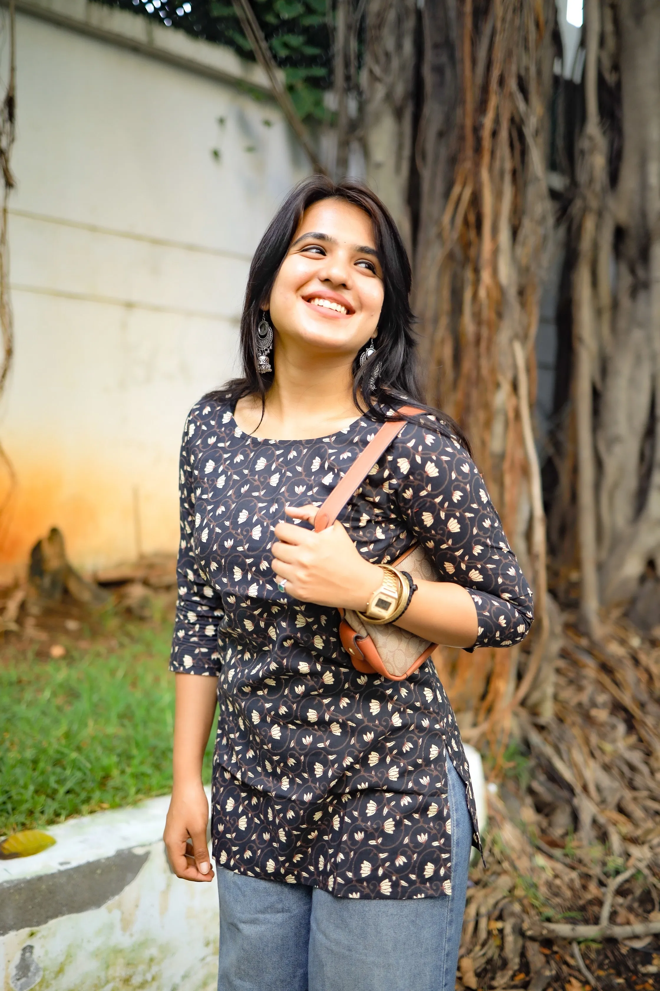 Short Kurti - 15 - Organic cotton short kurti in black