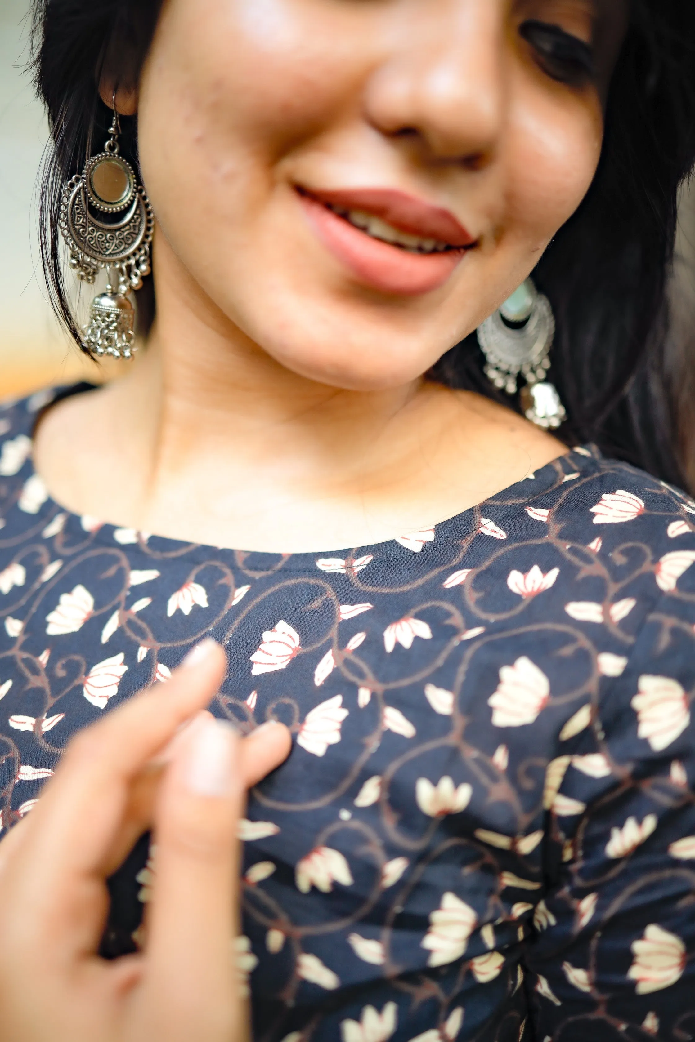 Short Kurti - 15 - Organic cotton short kurti in black