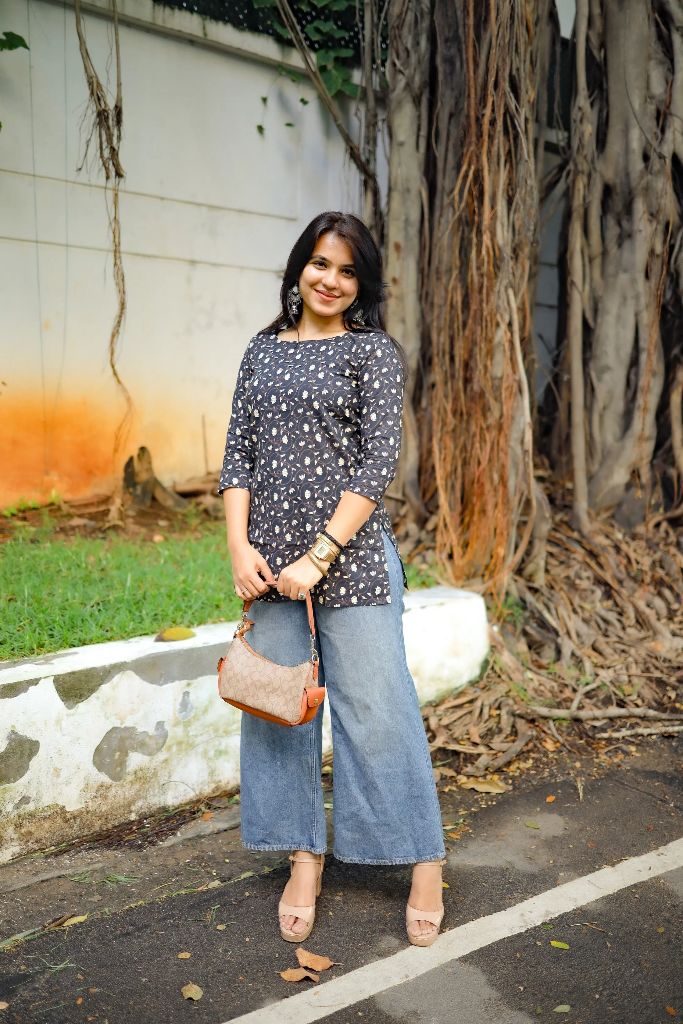 Short Kurti - 15 - Organic cotton short kurti in black