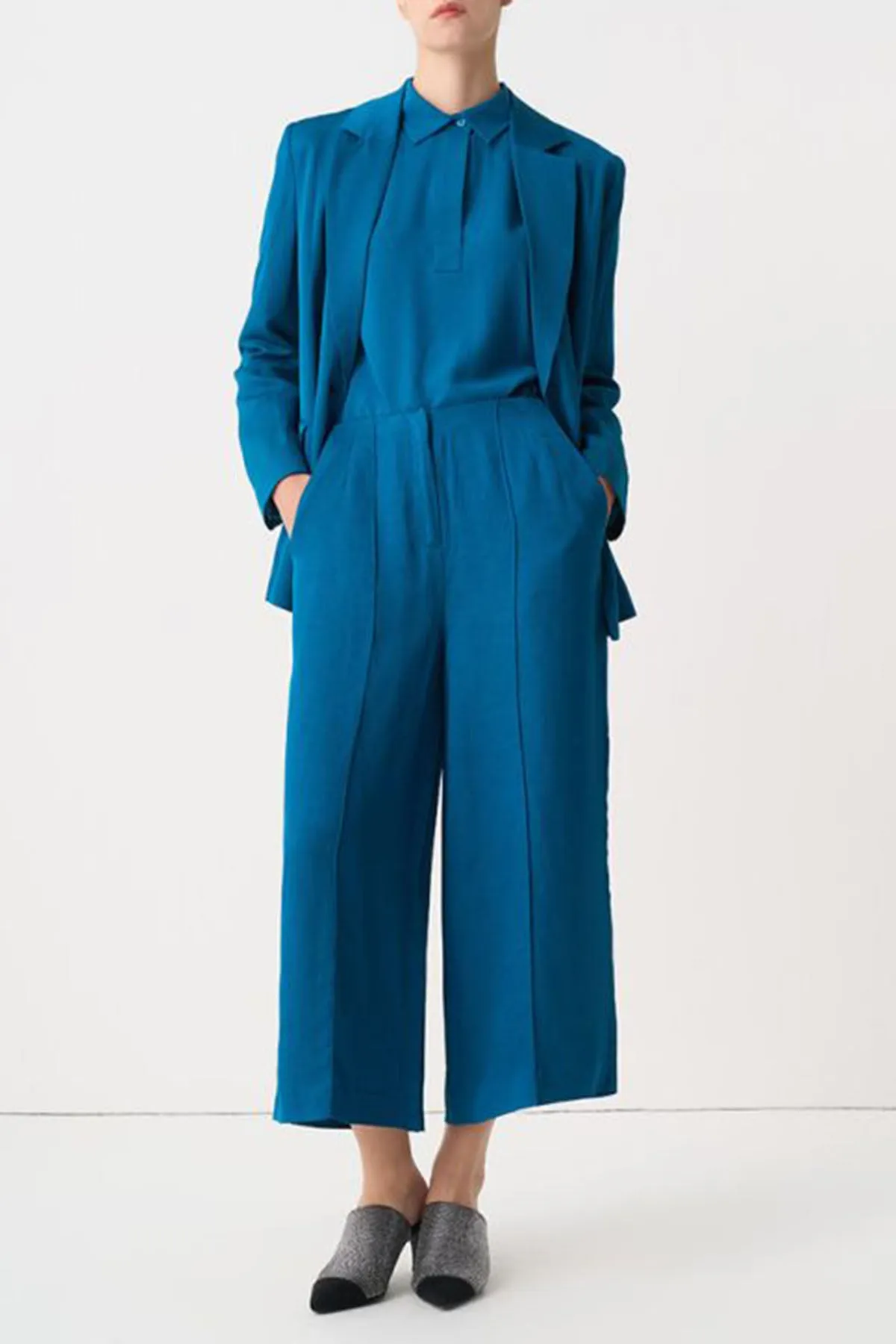 Single Tone Wide Legs Culottes