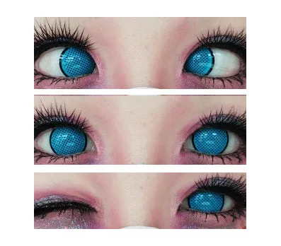 Urban Layer Cyan Mesh Contact Lenses (1 Pair)