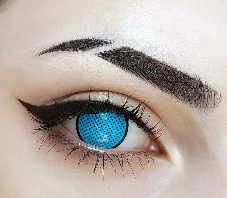 Urban Layer Cyan Mesh Contact Lenses (1 Pair)