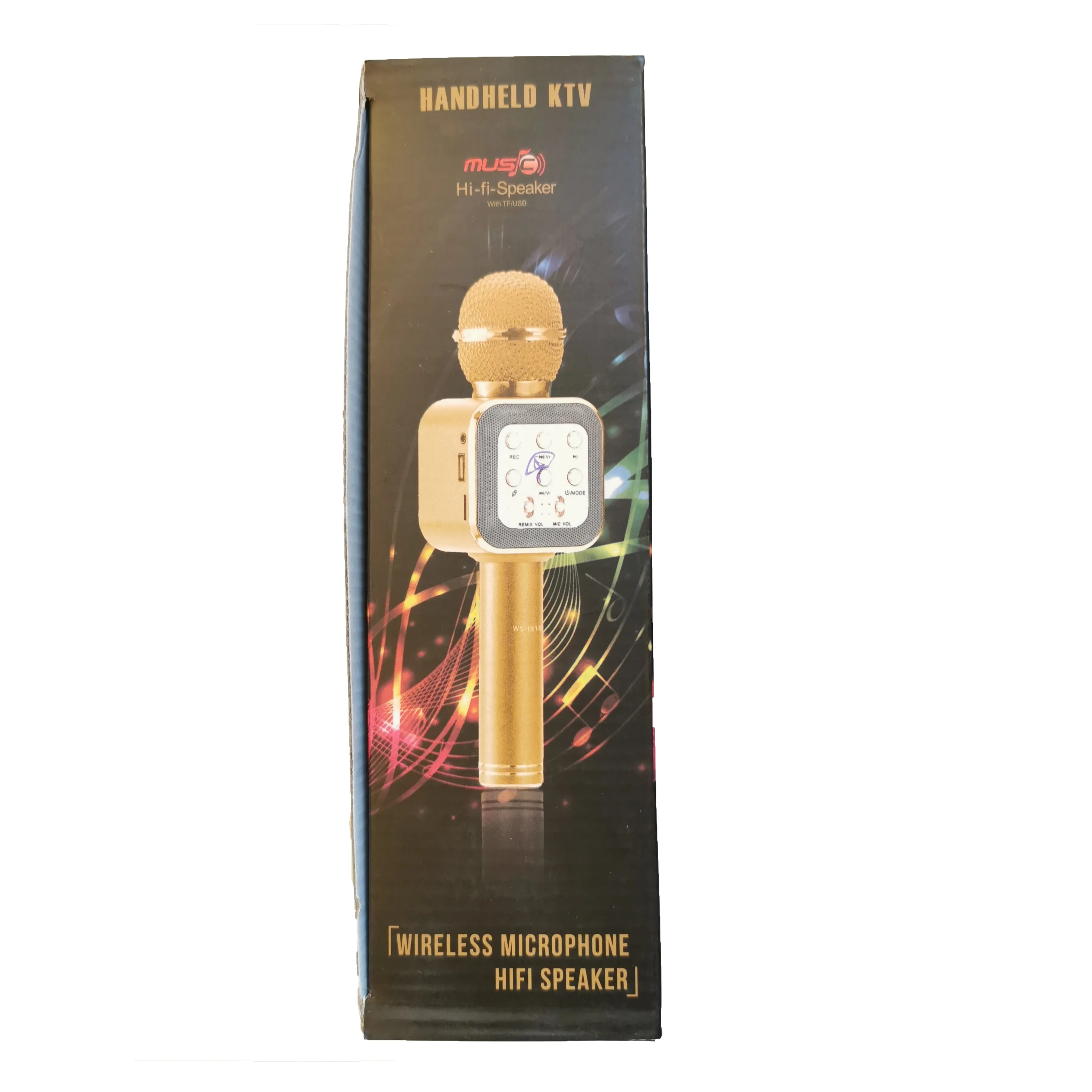 Wireless Karaoke Microphone, Bluetooth Music Player with LED Light, Portable Live Stream Singing Microphone