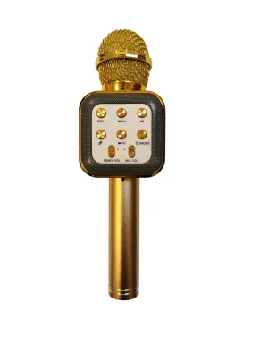 Wireless Karaoke Microphone, Bluetooth Music Player with LED Light, Portable Live Stream Singing Microphone